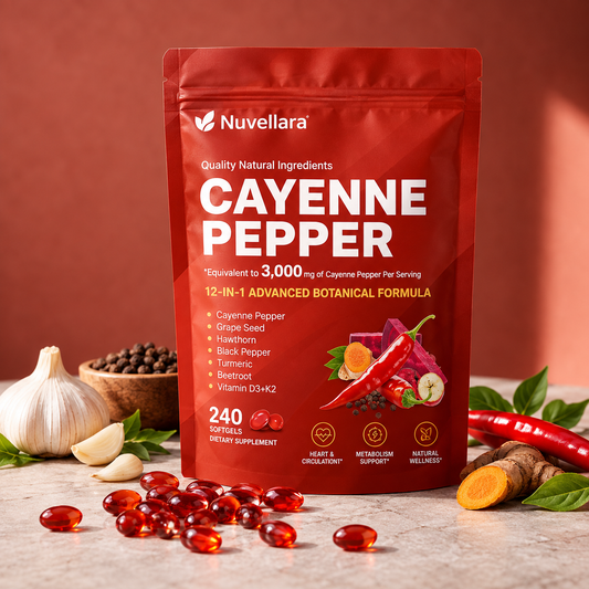 Cayenne Pepper Capsules – 12-in-1 Botanical Blend for Daily