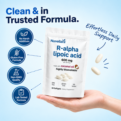 R-Alpha Lipoic Acid 600mg – Pure R-Form Softgels