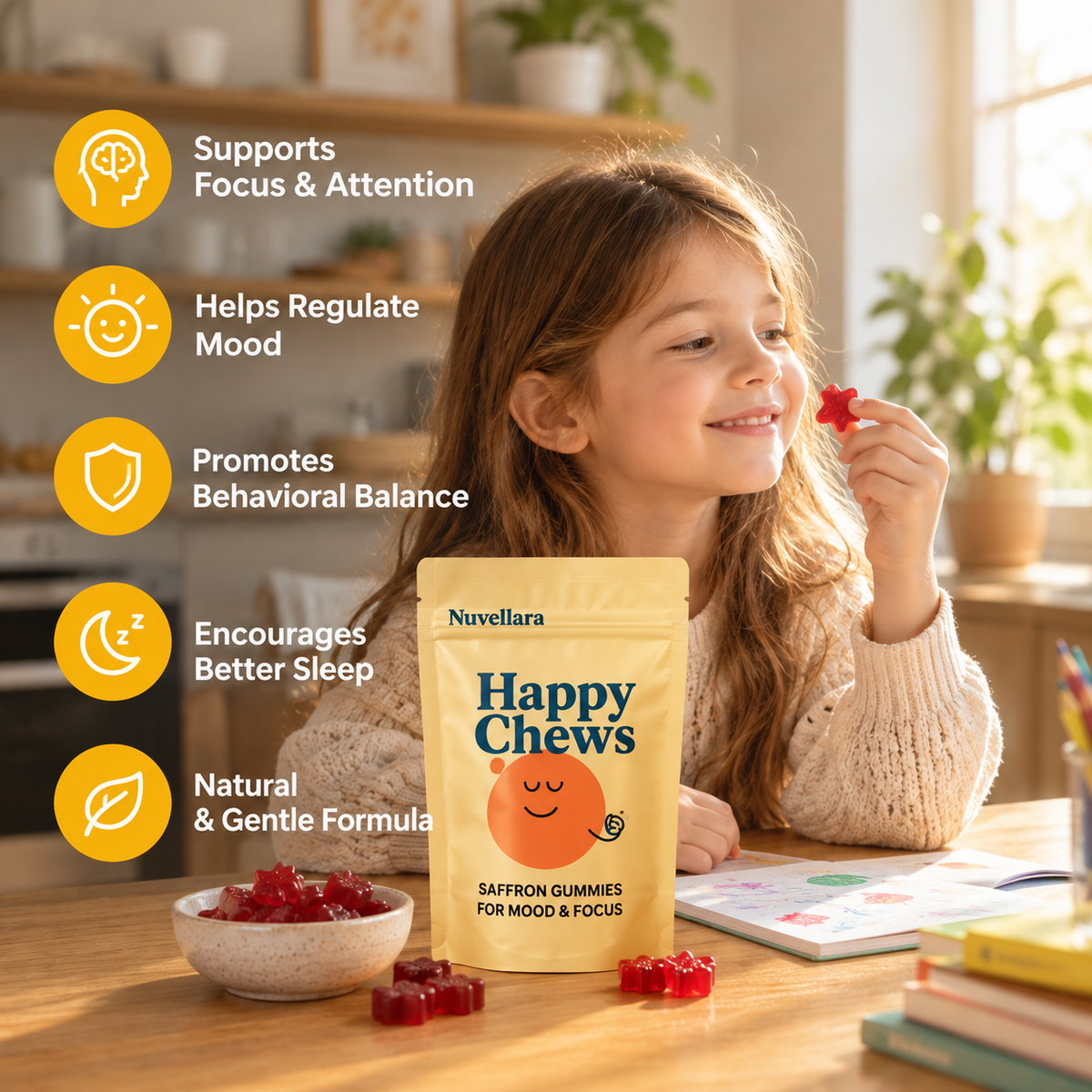 Saffron Gummies for Mood & Focus