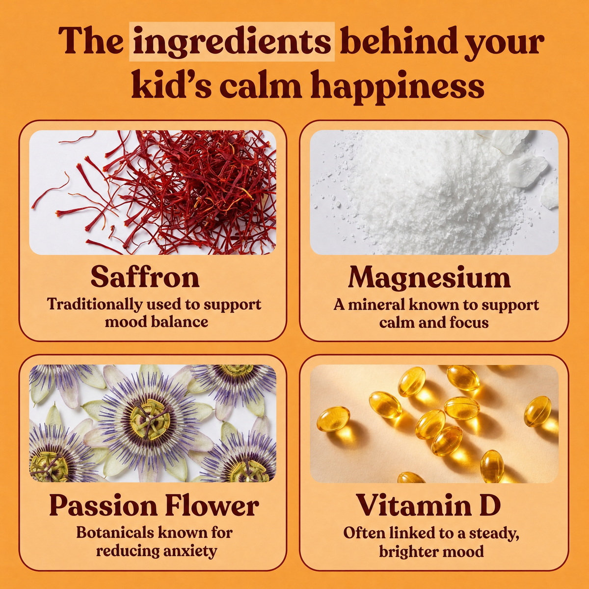 Saffron Gummies for Mood & Focus